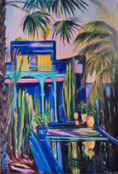 Obra contemporánea nombrada « Majorelle, sunshine », Hecho por CLICKART+