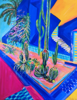 Obra contemporánea nombrada « Les cactus », Hecho por CLICKART+