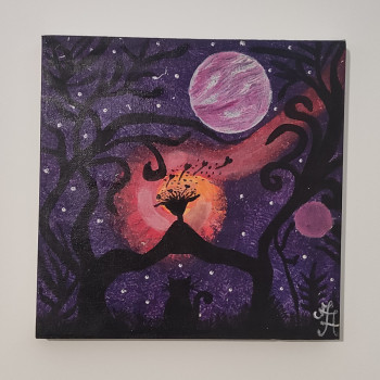 Obra contemporánea nombrada « Nuit romantique », Hecho por ARTISTE.AA