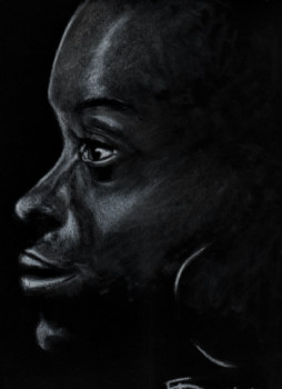 Obra contemporánea nombrada « Portrait d'afrique », Hecho por FA_DE_SKUNK