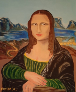 Obra contemporánea nombrada « Mi Mona Lisa », Hecho por SILVEIRA ANTOINE