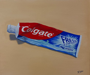 Obra contemporánea nombrada « Tube de dentifrice », Hecho por JEAN-CLAUDE ROBLES