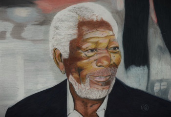 Morgan Freeman en dessin. En el sitio ARTactif