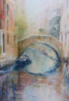 Obra contemporánea nombrada « Venise rose », Hecho por ANNICK DAVID