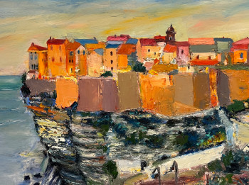 Obra contemporánea nombrada « Bonifacio côté mer », Hecho por J.LYNE