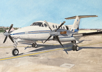 Obra contemporánea nombrada « Beechcraft King Air B200 », Hecho por ARNAUD FEUGA