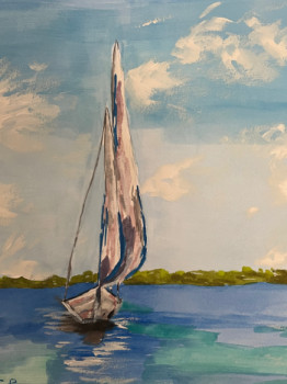 Obra contemporánea nombrada « Rêve à la voile », Hecho por CP