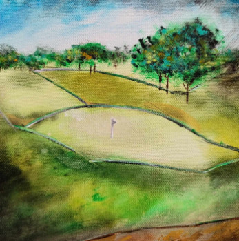 Obra contemporánea nombrada « Golf 1 », Hecho por JULIEN ABSTRAIT