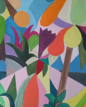 Obra contemporánea nombrada « Foret vierge », Hecho por LANTZ