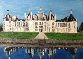 Obra contemporánea nombrada « Château de CHAMBORD », Hecho por JEAN PIERRE SALLE