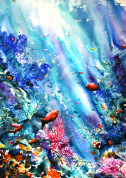 Obra contemporánea nombrada « les poissons qui bougent », Hecho por ROGER BOUBENEC