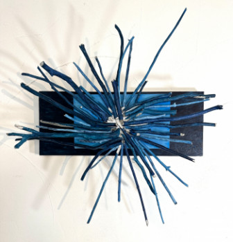 Obra contemporánea nombrada « Blue Tree Twig », Hecho por ROMROS