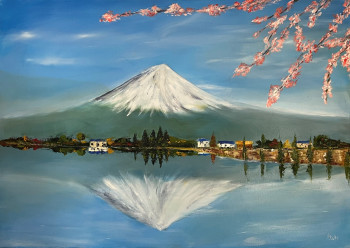 Obra contemporánea nombrada « LE MONT FUJI », Hecho por JEAN PIERRE SALLE