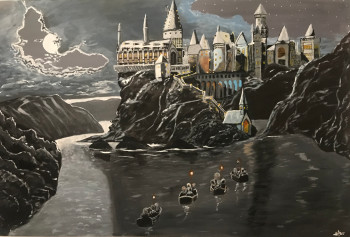 Obra contemporánea nombrada « le château POUDLARD », Hecho por HESSE