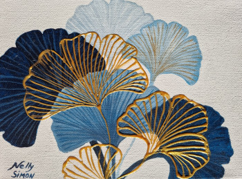 Obra contemporánea nombrada « Gingko », Hecho por NELLY SIMON