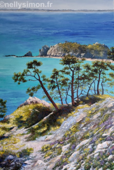 Obra contemporánea nombrada « Crozon, des pins au solide ancrage », Hecho por NELLY SIMON