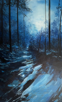 Obra contemporánea nombrada « Foret de Mervent 4 », Hecho por JODEAU