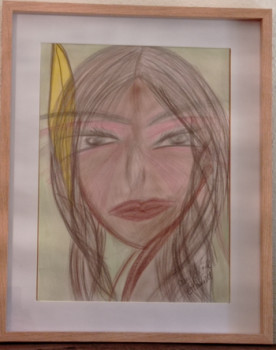 Obra contemporánea nombrada « Angelina fille apache », Hecho por ANGELINA ARTISTE APACHE