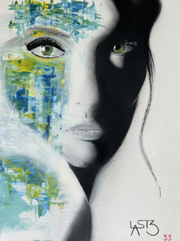 Obra contemporánea nombrada « Beauté cachée », Hecho por LAST3