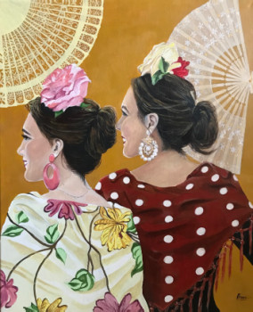 Obra contemporánea nombrada « Feria de Jerez », Hecho por ANNE AMOUROUX