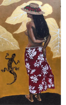 Obra contemporánea nombrada « Vahiné 1 », Hecho por ANNE AMOUROUX
