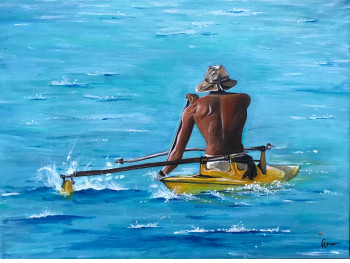 Obra contemporánea nombrada « Tane en Vaa », Hecho por ANNE AMOUROUX
