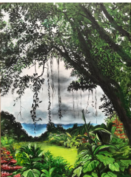 Obra contemporánea nombrada « Jardin d’eau », Hecho por ANNE AMOUROUX