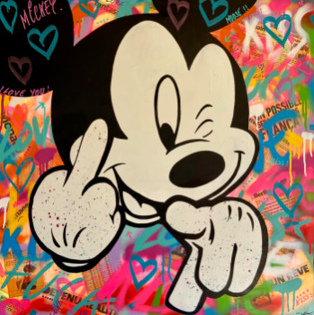 Obra contemporánea nombrada « Mickey Fuck », Hecho por ILLIAN S