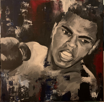 Obra contemporánea nombrada « Mohammed Ali », Hecho por LAETITIA BOUSSOUF VIGNOLES