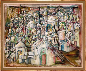 Obra contemporánea nombrada « LA CASBAH D’ALGER - EL BAHDJA », Hecho por A.LALMI