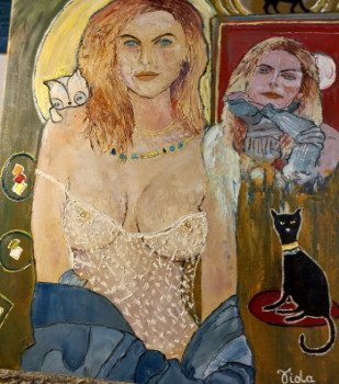 Obra contemporánea nombrada « Chat Alors », Hecho por VIOLA