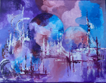 Obra contemporánea nombrada « Univers Céleste », Hecho por CHARM