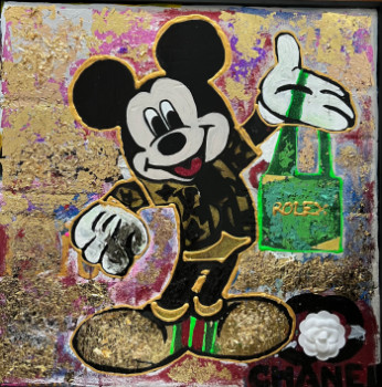 Obra contemporánea nombrada « Mickey & Shop », Hecho por POPARTKUSTOM