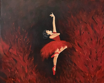 Obra contemporánea nombrada « Dans les flammes », Hecho por JACQUELINE