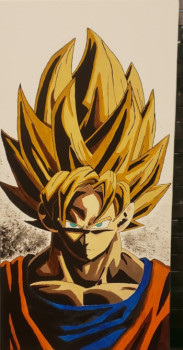 Obra contemporánea nombrada « Goku », Hecho por ART-MIRABELLS