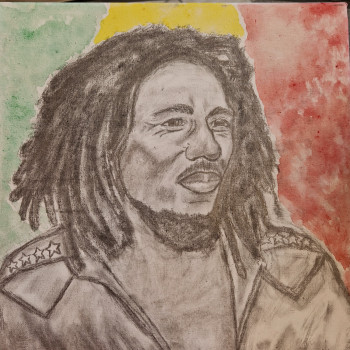 Obra contemporánea nombrada « Bob Marley », Hecho por DELPRETTI