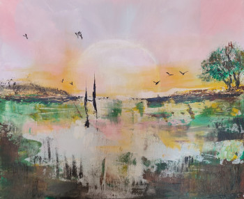 Obra contemporánea nombrada « Paysage envoûtant », Hecho por MARIE-LAURE TOURNIER