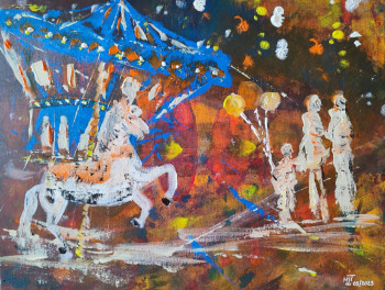 Obra contemporánea nombrada « Le carrousel », Hecho por MARIE-LAURE TOURNIER