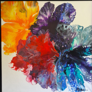 Obra contemporánea nombrada « Eclosion », Hecho por MARIE-HéLèNE BIZARRAGA