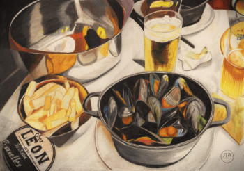 Obra contemporánea nombrada « Moules made in Belgium », Hecho por PIRDESSINS