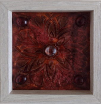 Obra contemporánea nombrada « Mandala perlé 22 », Hecho por STOECKLIN FRéDéRIC