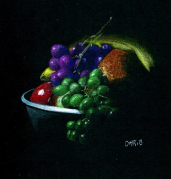 Obra contemporánea nombrada « Corbeille de fruits », Hecho por CHRIB