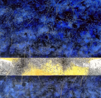 Obra contemporánea nombrada « L'Or Bleu », Hecho por HA AOU