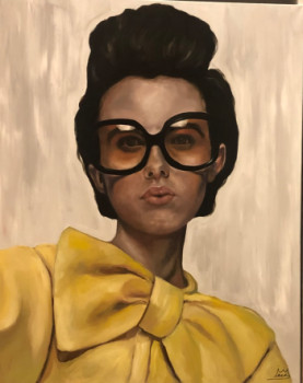 Obra contemporánea nombrada « La femme en jaune », Hecho por ELSA MATHONET