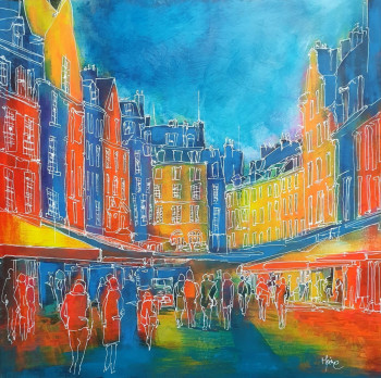 Obra contemporánea nombrada « Honfleur en couleurs », Hecho por FRéDéRIC HAIRE