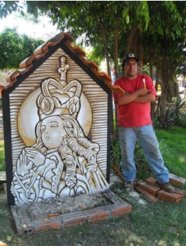 Obra contemporánea nombrada « Virgen de Caacupé », Hecho por ARTES CANDO