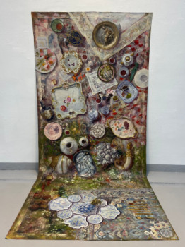 Obra contemporánea nombrada « El coleccionista », Hecho por HéCTOR ONEL GUEVARA DELGADO