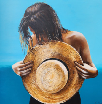 Obra contemporánea nombrada « CHAPEAU BAS », Hecho por EVELYNE SIE