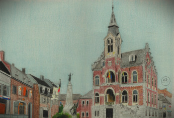 Obra contemporánea nombrada « Hôtel de ville de Rochefort », Hecho por PIRDESSINS