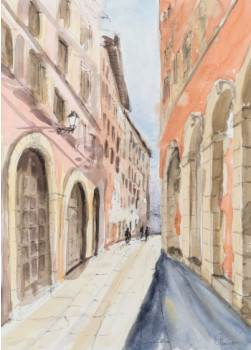 Obra contemporánea nombrada « Ruelle du Vieux Lyon », Hecho por FRANçOIS CHAUVET